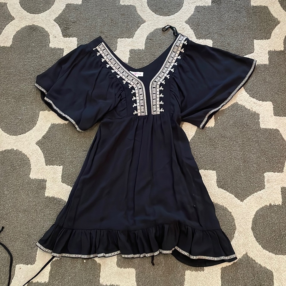 Black boho dress